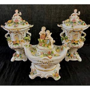 Capodimonte  Porcelain “pot Pourris” Trim