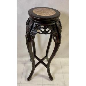 China Carved Flower Pedestal Stand