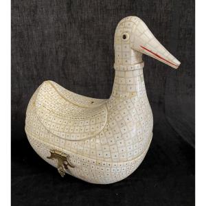 Bone Cloisonné Duck Box