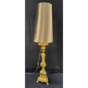 19th Century Electrified Candlestick