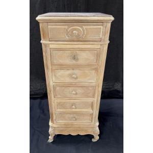 19th Century Raw Oak Chest Of Drawers