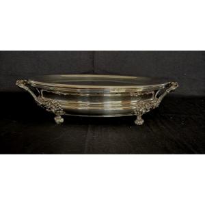 Large Silver Metal Warmer