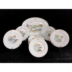 13-piece Porcelain Fish Set