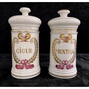 Pair Of Apothecary Or Pharmacist Jars