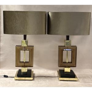 Pair Of Vintage Murano Table Lamps