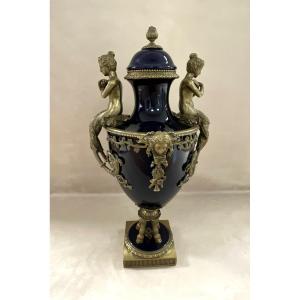 Bronze And Porcelain Amphora