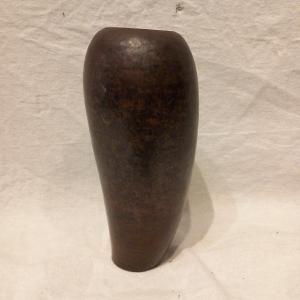 Brassware Vase Signed Guy Lomne, Dated 09/11/1977.