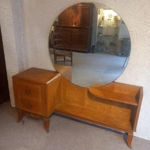 Art Deco Dressing Table, Amboyna Burl, 1930s.