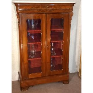 Beautiful Louis Philippe Period Display Case, In Walnut.