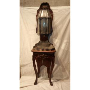 Fountain Cabinet, Walnut And Pewter, Languedoc 18th.