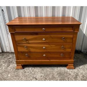 Louis Philippe Chest Of Drawers In Walnut Late 19th