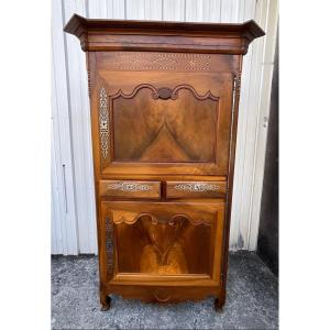 Vendée Cabinet Called “standing Man” In Burl Walnut, 1870