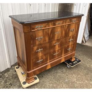 Louis-philippe Chest Of Drawers In Burr Walnut – Late 19th Century