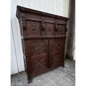 Renaissance Style Furniture In Solid Oak, Early 19th Century