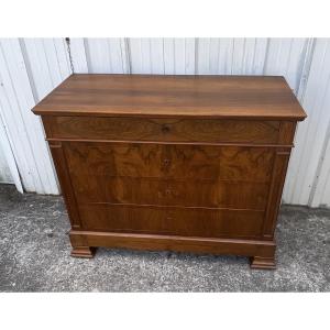 Louis-philippe Chest Of Drawers In Burr Walnut – Late 19th Century