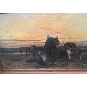 Painting By Vassili Cheremetew, Born In 1829