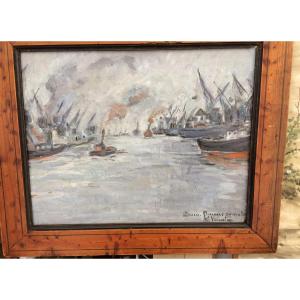 The Port Of Rouen By M.valentin
