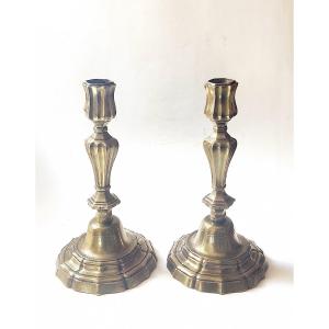 Pair Of 18th Century Regency Candlesticks