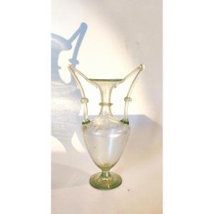 Vase After The Antique In Blown And Spun Glass, 19th Century