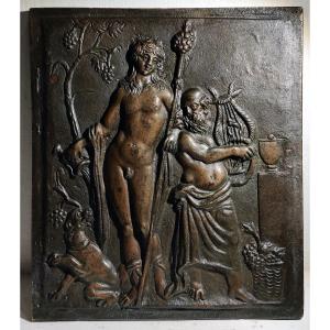 Patinated Bronze Plaque "dionysus And Silenus", Grand Tour, Italy, Early 19th Century.
