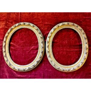 Pair Of 17th-century Giltwood Portrait Frames, Lxiii/lxiv