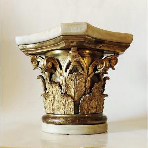 Large Ormolu Corinthian Capital