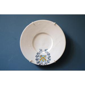 Earthenware Dish From Rouen. Seventeenth Century.
