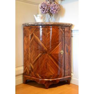 Louis XV Period Corner In Marquetry.