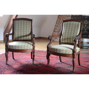 Pair Of Restoration Period Armchairs.