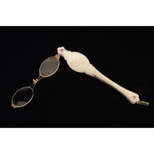 Pair Of Mother-of-pearl And Silver-gilt Glasses. Napoleon III Period.