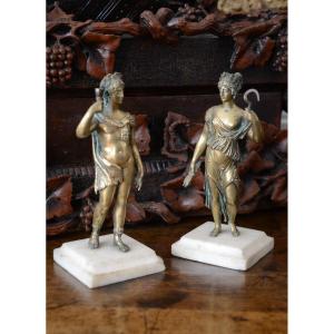 Pair Of Bronze Sculptures. Empire Period.