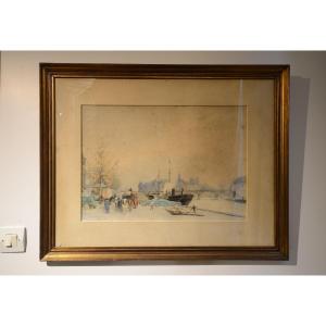 Paul Pujol. Watercolor. Late Nineteenth Century.