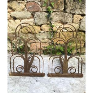 Pair Of Art Deco Andirons