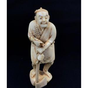 Okimono In Ivory-japan Meiji Period (1868-1912).