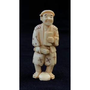 "okimono In Ivory-japan Meiji Period (1868-1912)."