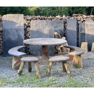 Faux Wood Concrete Garden Furniture