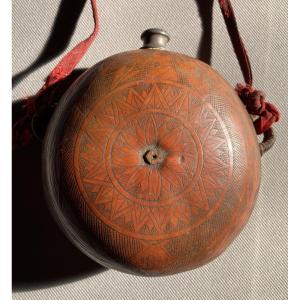 Finely Engraved Gourd Dated 1852