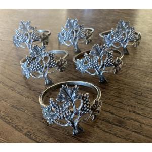 Napkin Rings / Set Of 6 / Lale / Vine Branch