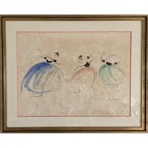 Josep Coll Bardolet (1912-2007) - Dancers Island Of Majorca