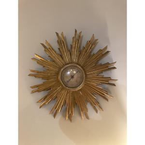 Golden Wood Sun Barometer