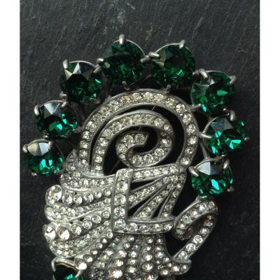 Beautiful Eisenberg Dress Clip / Brooch Eisenberg Strass