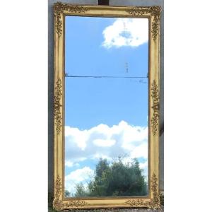 Important Restoration Period Mirror Golden Wood