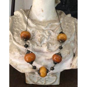 Nineteenth Morocco Amber Necklace