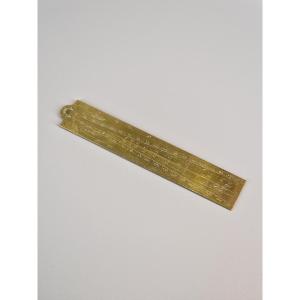 Engraved Brass Proportional Compass - Late 18th Century