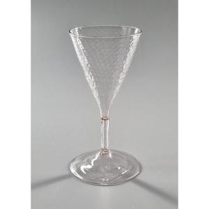 Fern Glass With Honeycomb Bowl On A Thin Leg With Discreet Bow - Early 18th Century