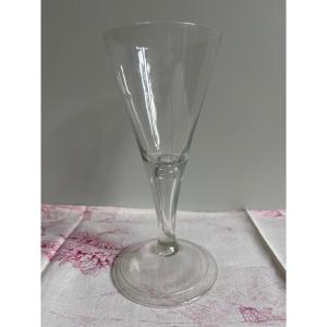 Large Wine Glass With Conical Bowl - 18th Century