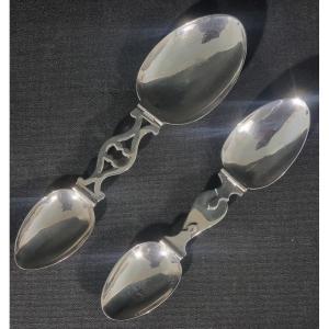 Set Of 2 Folding Medical Spoons – Sterling Silver