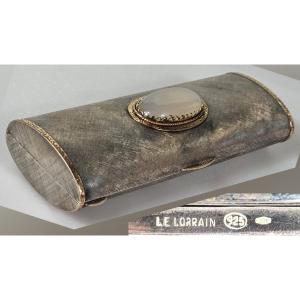 Antique Belgian Art Deco Powder Compact In Silver / Gold Plated By Le Lorrain – 0.925