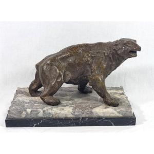 Art Deco Animalier Polar Bear Belgian Bronze Signed Sylvain Norga – Antiques