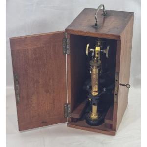 French Microscope By Nachet & Fils Paris Around 1900